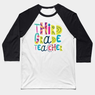 Cute 3rd Grade Teacher Gift Idea Back to School Baseball T-Shirt